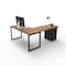 We'Re It Connect It L-Shaped Desk, 77 in D X 30 in H, 60 in W X Thermally Fused Laminate DI60304824L1BBF-BLK-WAL - alternate 6